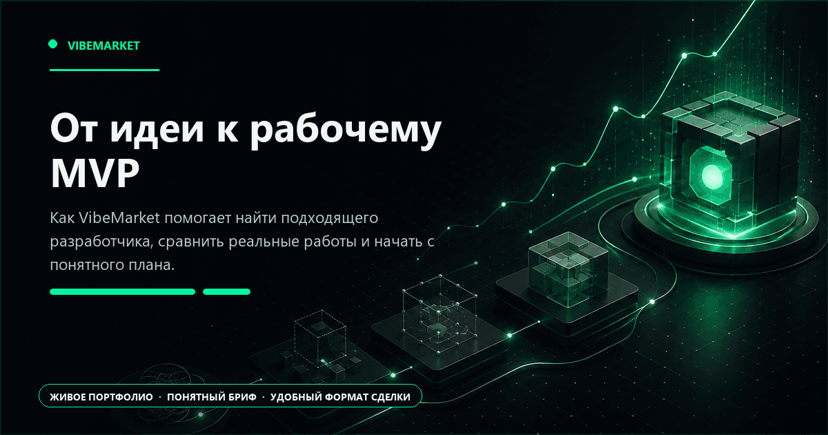 VibeMarket: от идеи до рабочего MVP через понятный процесс
