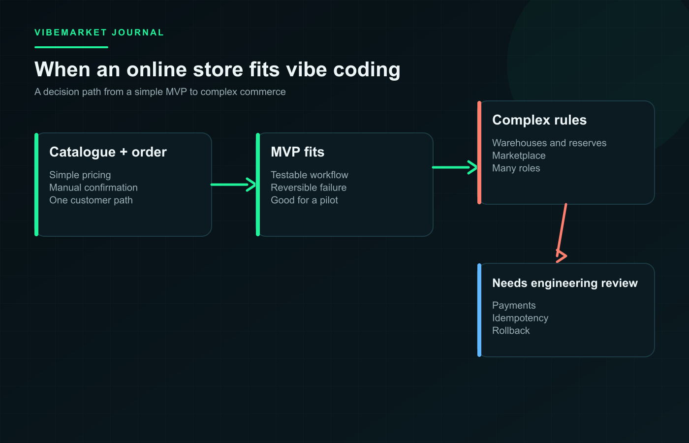 Diagram: Can You Build an Online Store With Vibe Coding?